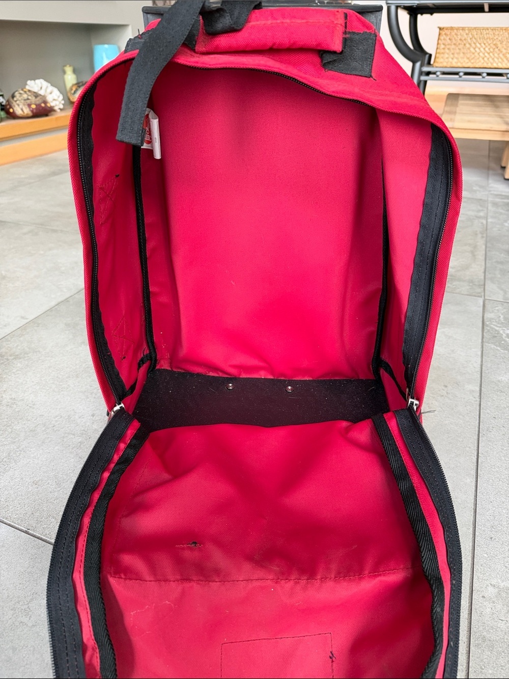 Olympia Sports Plus Red Rolling Backpack - Picture 4 of 13